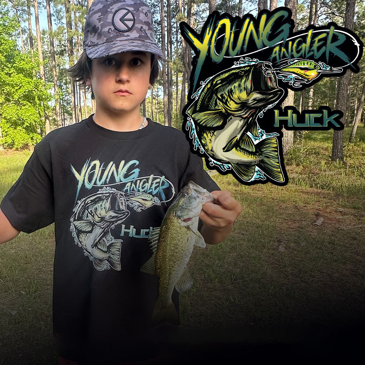 HUCK YOUNG ANGLER YOUTH TEE